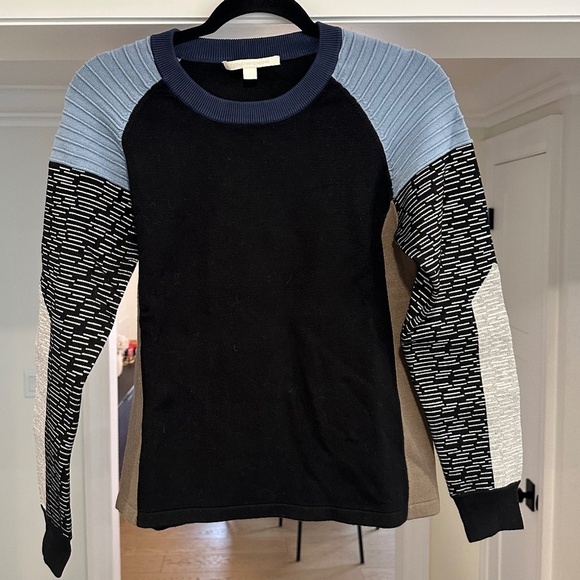 JONATHAN SIMKHAI Light and Dark Blue Apres-Ski Sweater - Size M - Picture 3 of 15